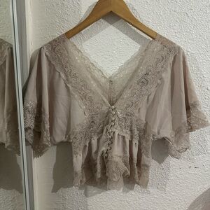 Papermoon Cream Lace Blouse